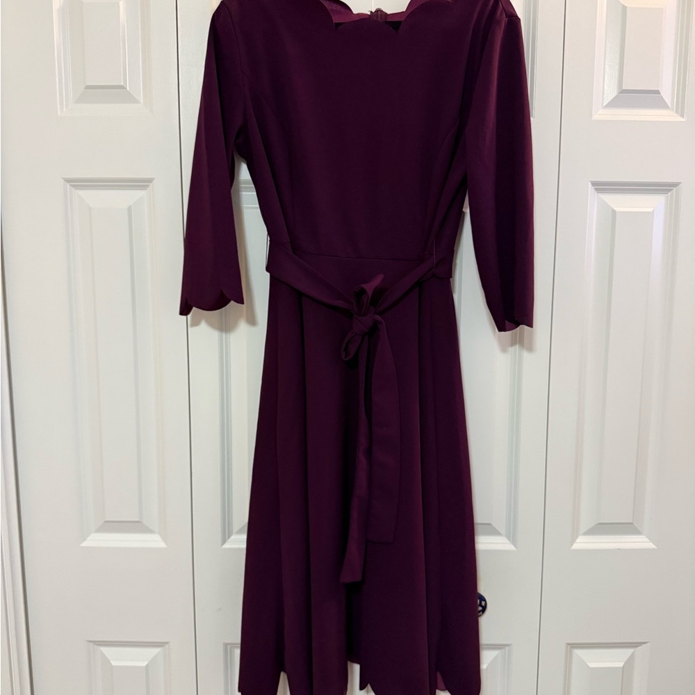 SHEIN Deep Purple Midi Dress